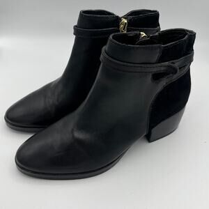 Lauren Ralph Lauren Women's Damara Black Leather Booties Size 5.5 B